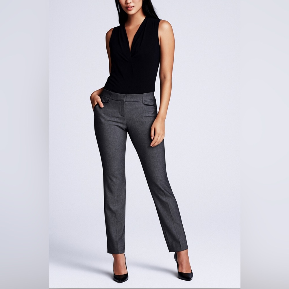 Express Columnist Gray Black Dress Pants Size 2R Career Office Trousers